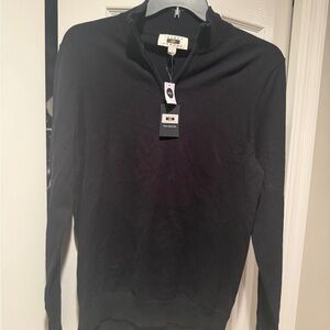 Joseph Abboud Men's Black Zip-Up Sweater